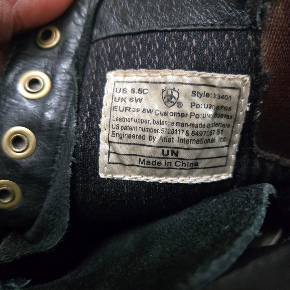 Ariat Heritage Boots Women 8.5 Black Leather Kiltie Equestrian Riding Country - Picture 2 of 13
